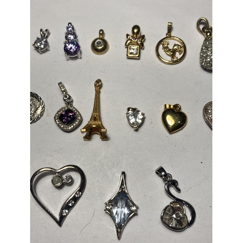 690 - TWENTY VARIOUS PENDANTS