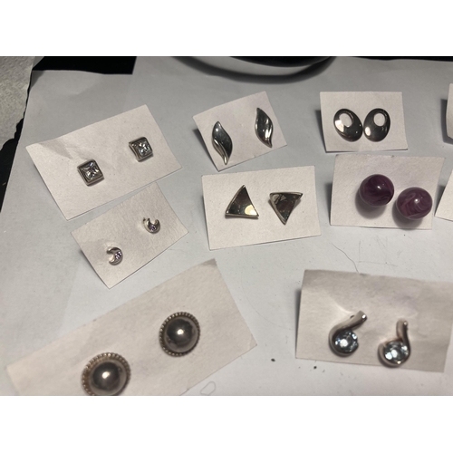 705 - TWENTY SIX PAIRS OF VARIOUS SILVER EARRINGS