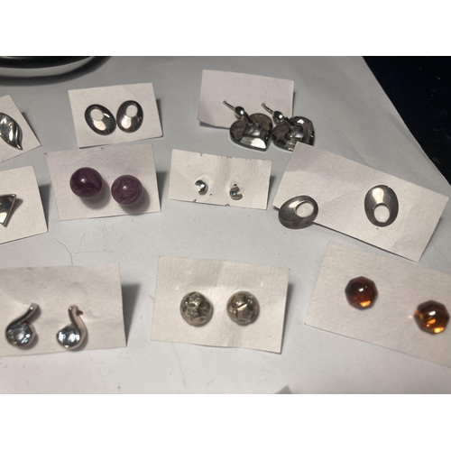 705 - TWENTY SIX PAIRS OF VARIOUS SILVER EARRINGS