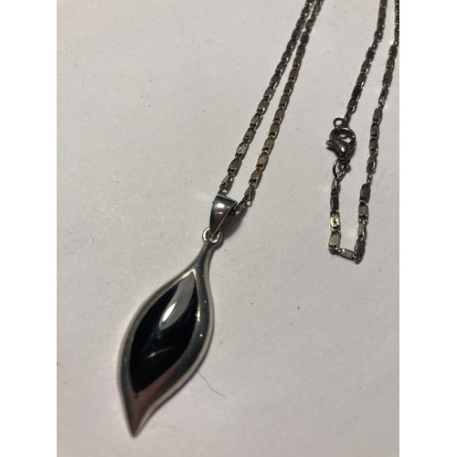 718 - TWO SILVER NECKLACES WITH PENDANTS