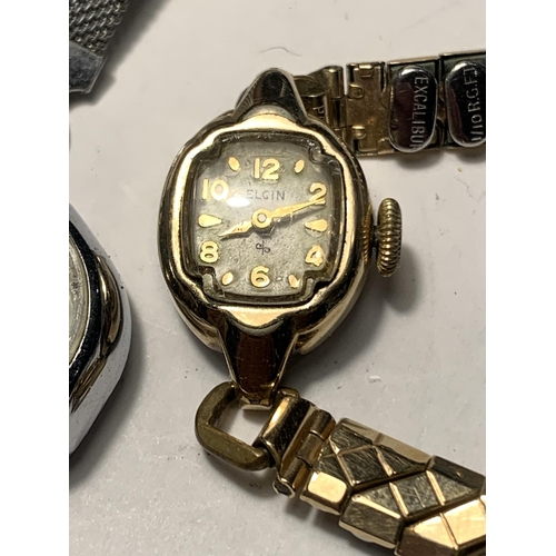 650A - THREE VINTAGE WATCHES AND A DECORATIVE BRACELET