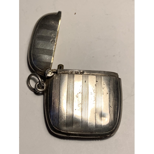 747 - A HALLMARKED BIRMINGHAM SILVER VESTA CASE