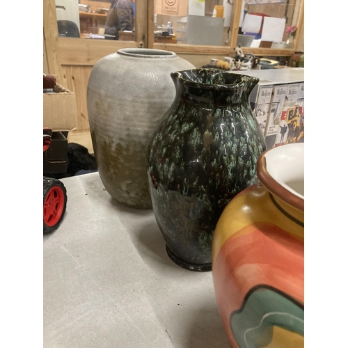 964 - FOUR LARGE STUDIO POTTERY VASES