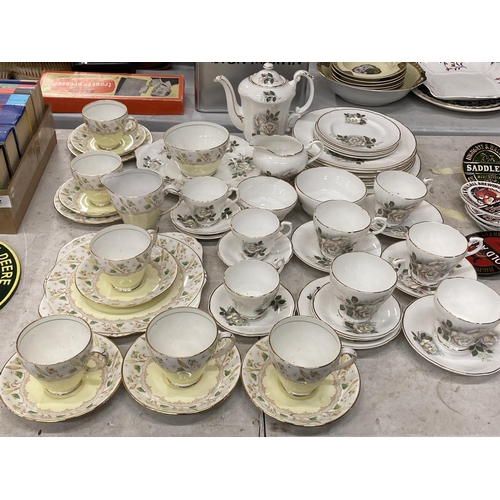 991 - AN ENGLISH BONE CHINA PART TEA SET AND FURTHER GRAFTON CHINA TEA WARES