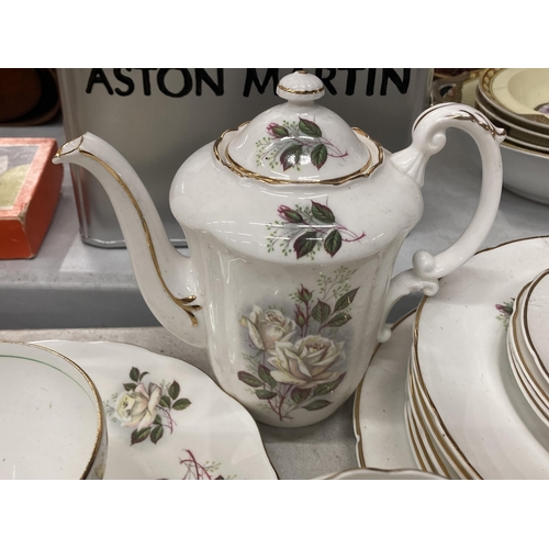 991 - AN ENGLISH BONE CHINA PART TEA SET AND FURTHER GRAFTON CHINA TEA WARES