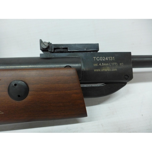 447 - AN AS NEW HAMMERLI HUNTER FORCE 750 .177 CALIBRE AIR RIFLE, 36.5CM BARREL, SERIAL NUMBER TC024131, L... 