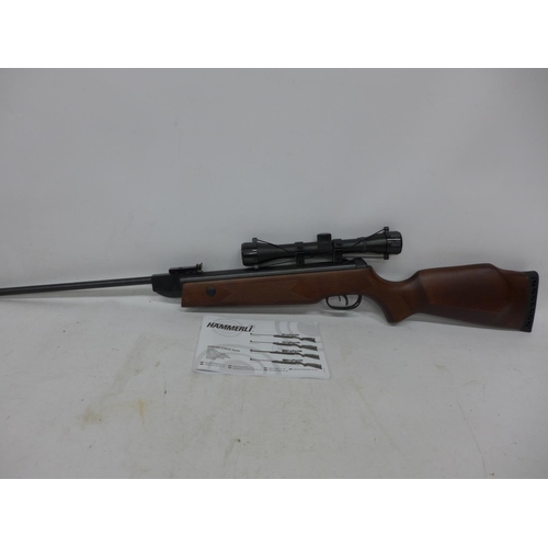 447 - AN AS NEW HAMMERLI HUNTER FORCE 750 .177 CALIBRE AIR RIFLE, 36.5CM BARREL, SERIAL NUMBER TC024131, L... 