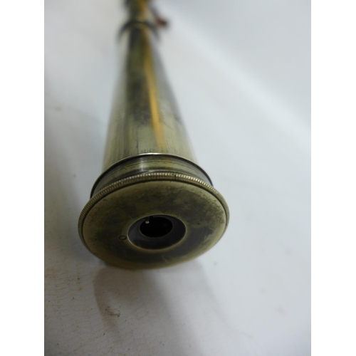 455 - A GOOD EARLY TO MID 19TH CENTURY FOUR DRAW TELESCOPE BY DOLLAND OF LONDON, SERIAL NUMBER 5147, WITH ... 