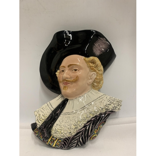 772A - A POTTERY BUST OF A GENTLEMAN, SCRATCHED MARK TO REVERSE 'GOLDSCHEIDER'