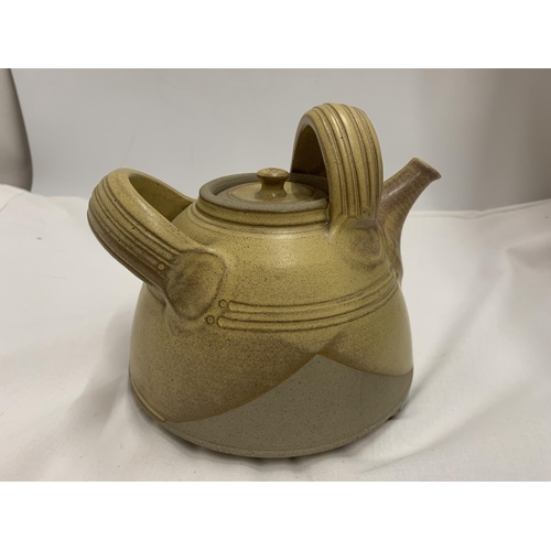 774A - A RETRO STUDIO POTTERY TEAPOT, SIGNED NICK AND JULIE WILLIAMS - CONSALL FORGE POTTERY