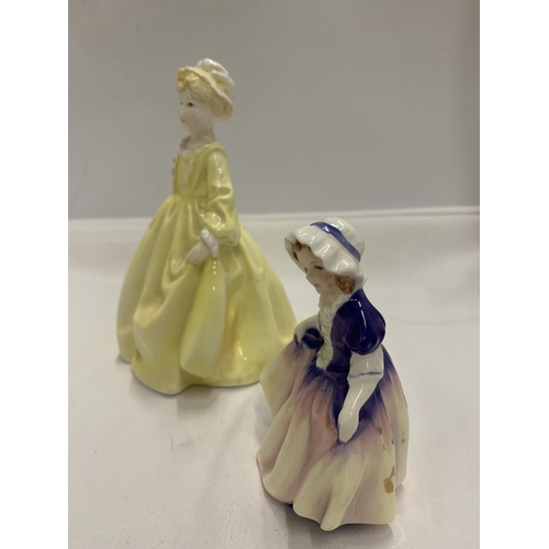 795 - TWO FIGURES - ROYAL DOULTON 'DINKY DO' HN1678 (SECONDS) AND A ROYAL WORCESTER 'GRANDMOTHER'S DRESS' ... 