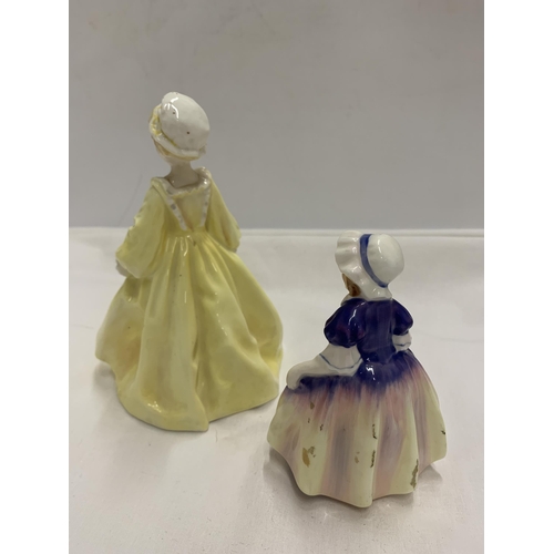 795 - TWO FIGURES - ROYAL DOULTON 'DINKY DO' HN1678 (SECONDS) AND A ROYAL WORCESTER 'GRANDMOTHER'S DRESS' ... 