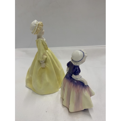 795 - TWO FIGURES - ROYAL DOULTON 'DINKY DO' HN1678 (SECONDS) AND A ROYAL WORCESTER 'GRANDMOTHER'S DRESS' ... 