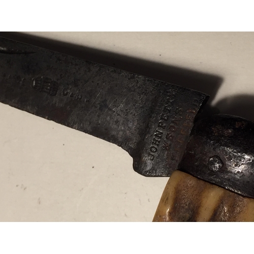 473 - A JOHN PETTY AND SONS BONE HANDLED PEN KNIFE