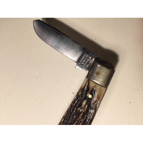 474 - AN A WRIGHT AND SON LTD SHEFFIELD BONE HANDLED PEN KNIFE