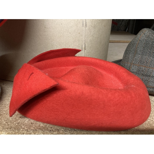 A COLLECTION OF VINTAGE HATS 8 IN TOTAL