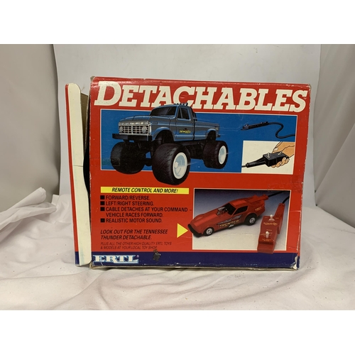 397 - A BOXED 1986 ERTL DETACHABLES REMOTE CONTROL FORD PICKUP TRUCKS