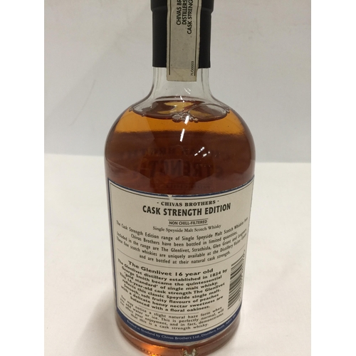 505 - A 50CL BOTTLE - CHIVAS BROTHERS CASK STRENGTH EDITION 'THE GLENLIVET' 16 YEARS OLD SINGLE SPEYSIDE M... 