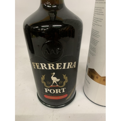 510 - TWO BOTTLES - FERREIRA PORT AND BOXED GRAHAM'S 2009 LATE BOTTLED VINTAGE PORT