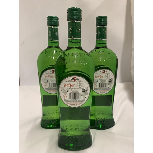 547 - THREE 1L BOTTLES - MARTINI EXTRA DRY L'APERITIVO