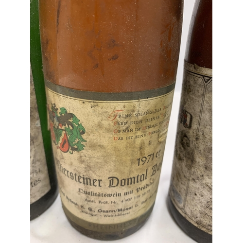 554 - THREE GERMAN BOTTLES - JAKOB DEMMER, MIERSTEINER AND 1992 RIESLING