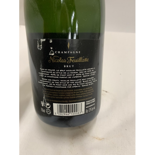 567 - A 75CL BOTTLE - NICOLAS FEUILLATTE BRUT CHAMPAGNE