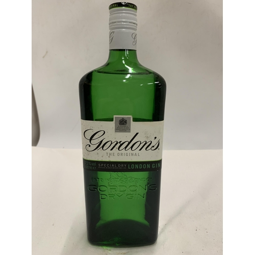 568 - A 1L LITRE BOTTLE - GORDON'S SPECIAL DRY LONDON GIN