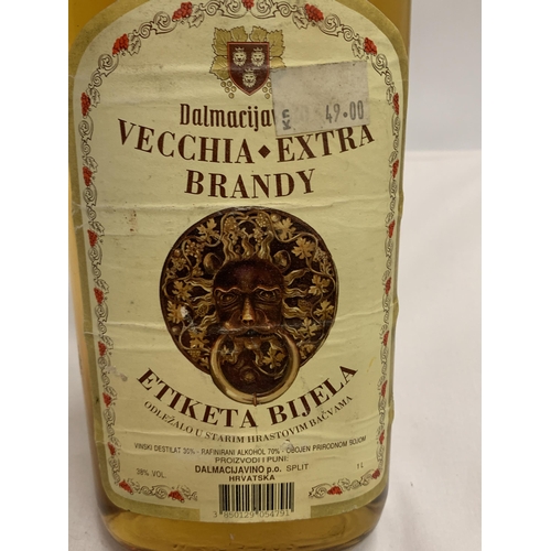 574 - A 1L BOTTLE - VECCHIA EXTRA BRANDY, 38%