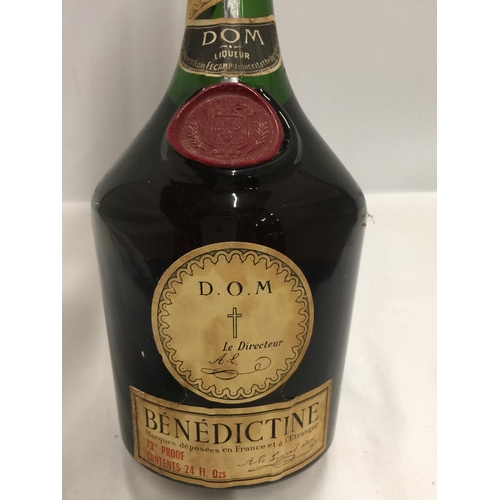 598 - A 73 PROOF DOM BENEDICTINE LIQUEUR