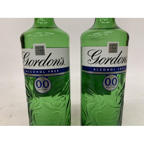 605 - TWO 70CL BOTTLES - 0.0% GORDON'S ALCOHOL FREE GIN