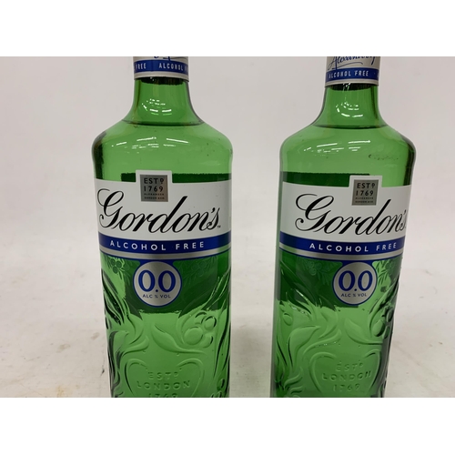 606 - TWO 70CL BOTTLES - 0.0% GORDON'S ALCOHOL FREE GIN