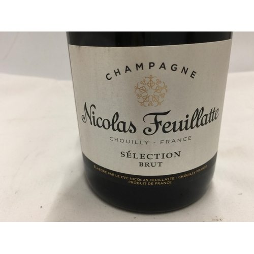 616 - A 75CL BOTTLE - NICOLAS FEUILLATTE BRUT CHAMPAGNE