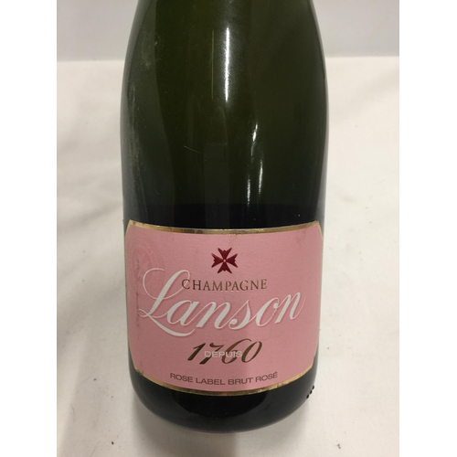 621 - A 75CL BOTTLE - LANSON ROSE LABEL BRUT ROSE CHAMPAGNE