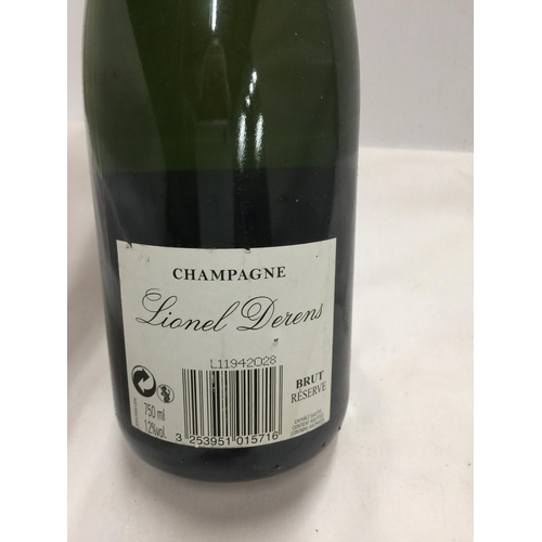 622 - A 75CL BOTTLE - LIONEL DERENS BRUT RESERVE CHAMPAGNE