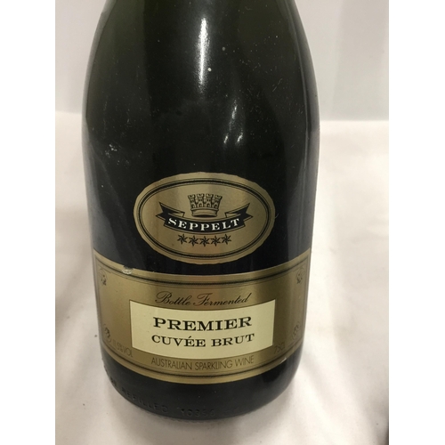 626 - TWO BOTTLES - 75CL CAMILLE SAVE'S CHAMPAGNE AND SEPPELT PREMIER CUVEE BRUT