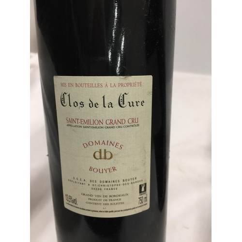 627 - TWO 75CL BOTTLES - SAINT EMILION GRAND CRU CLOS DE LA CURE 2006 & 2007