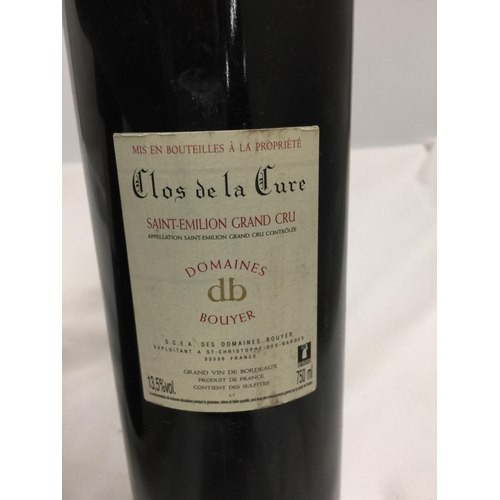 627 - TWO 75CL BOTTLES - SAINT EMILION GRAND CRU CLOS DE LA CURE 2006 & 2007