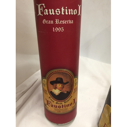 638 - SIX BOTTLES - 5 X FAUSTINO I GRAN RESERVA RIOJA, BOXED 1995, 2005, 2008 AND 2 X 2011 AND CONTINO 201... 