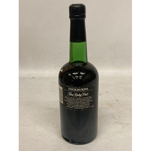 649 - A 70CL BOTTLE - COCKBURN'S FINE RUBY PORT