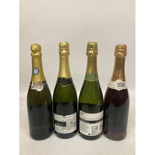 650 - FOUR 75CL BOTTLES - 2 X CAVA, ROYAL MUSCAT ROSE AND SIRE DE BEAUPRE BRUT