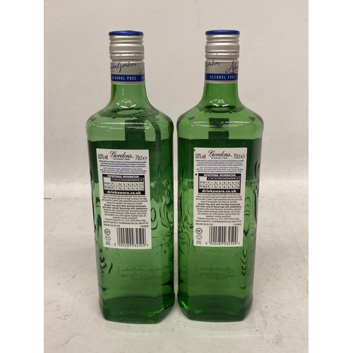 659 - TWO 70CL BOTTLES - 0.0% GORDON'S ALCOHOL FREE GIN