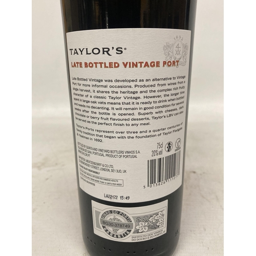 670 - A BOXED 75CL BOTTLE - TAYLOR'S LATE BOTTLED 2017 PORT