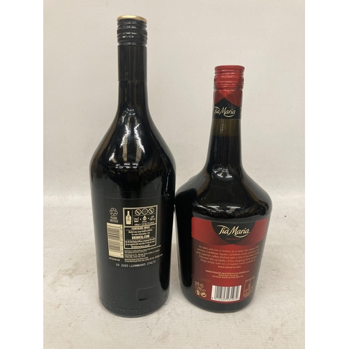 679 - TWO 1L BOTTLES - BAILEY'S THE ORIGINAL IRISH CREAM AND TIA MARIA DARK LIQUEUR