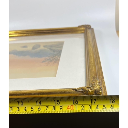 51 - W.H MULLER, A WATERCOLOUR TITLED 'TARBET, LOCH LOMOND' IN GILT FRAME, 46 X 35 CM