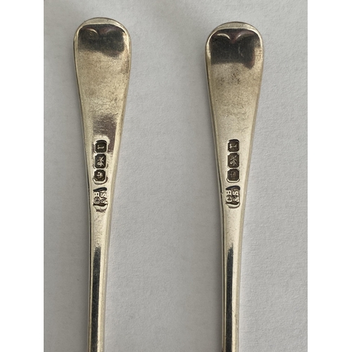 57 - A PAIR OF EDWARD VII 1909 SILVER TEASPOONS, SHEFFIELD HALLMARKS, MAKER COOPER BROTHERS, LENGTH 11 CM... 