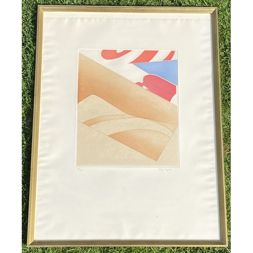 66 - A MID CENTURY NOEL FIGNIER PENCIL SIGNED COLOUR PRINT, NUMBERED 18/100 AND SIGNED, 70 X 54 CM