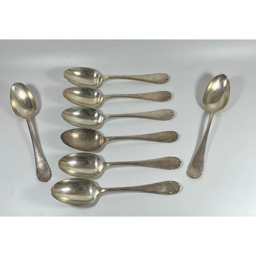 69 - A COLLECTION OF ART DECO CHRISTOFLE SILVER PLATED CUTLERY COMPRISING SPOONS AND A LARGE LADLE IN THE... 