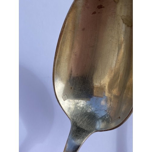 69 - A COLLECTION OF ART DECO CHRISTOFLE SILVER PLATED CUTLERY COMPRISING SPOONS AND A LARGE LADLE IN THE... 