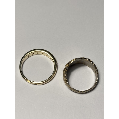 724 - TWO SILVER RINGS