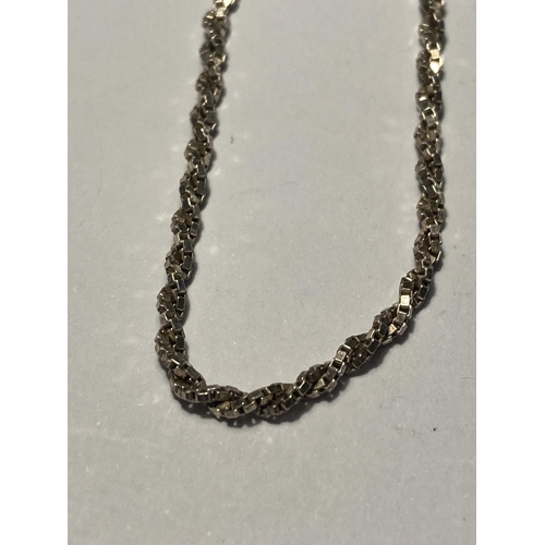 748 - TWO SILVER ROPE NECKLACES